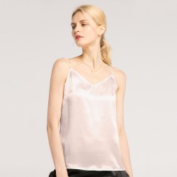 LilySilk Silk Camisole Top Women Crop Tank Vest Short Lady Luxury Tops Sexy V Neck Summer Free Shipping